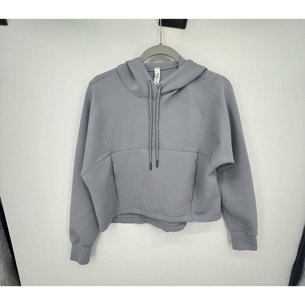 Lululemon Womens Challenge Round Hoodie Spacer Luxtreme Size 6 Rhino Grey W3GVPS